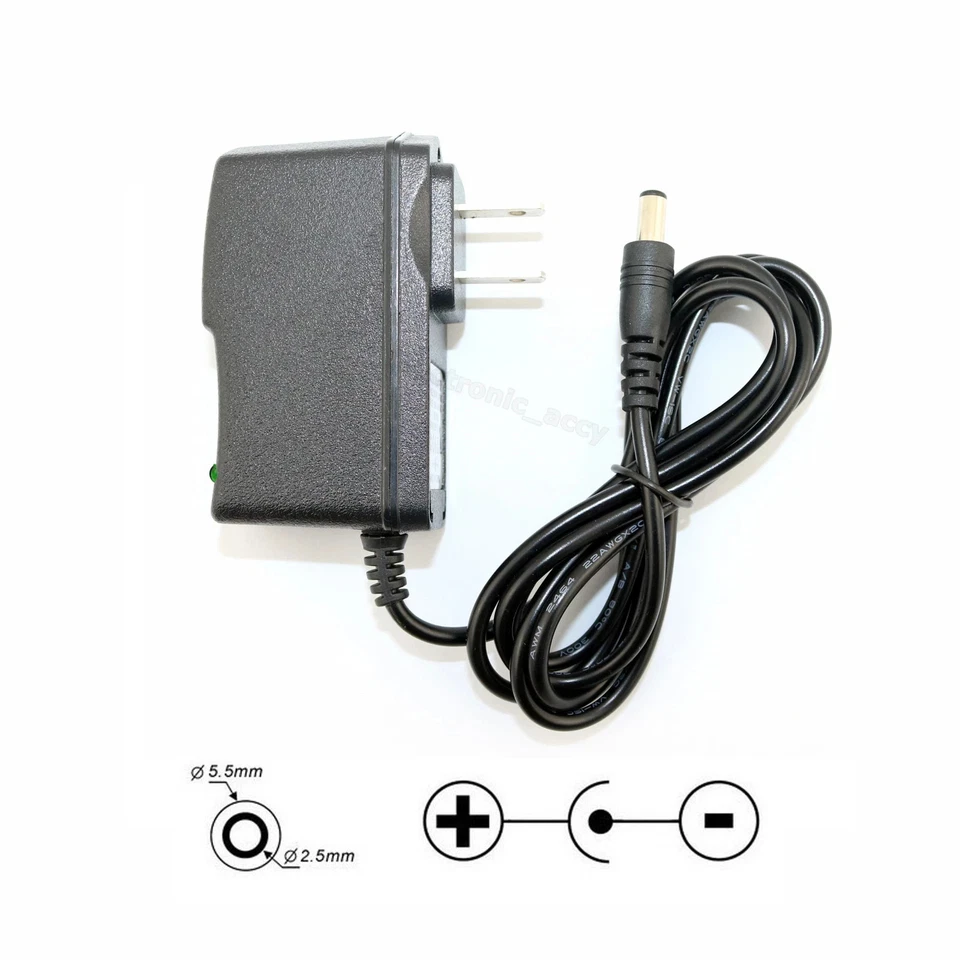 9 Volt DC Power Supply AC Adapter 5.5/2.5mm 9V 9VDC 300ma Center Negative - Image 2 of 4