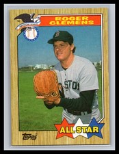 1987 Topps Baseball #614 Roger Clemens ALL STAR CARD Boston Red Sox