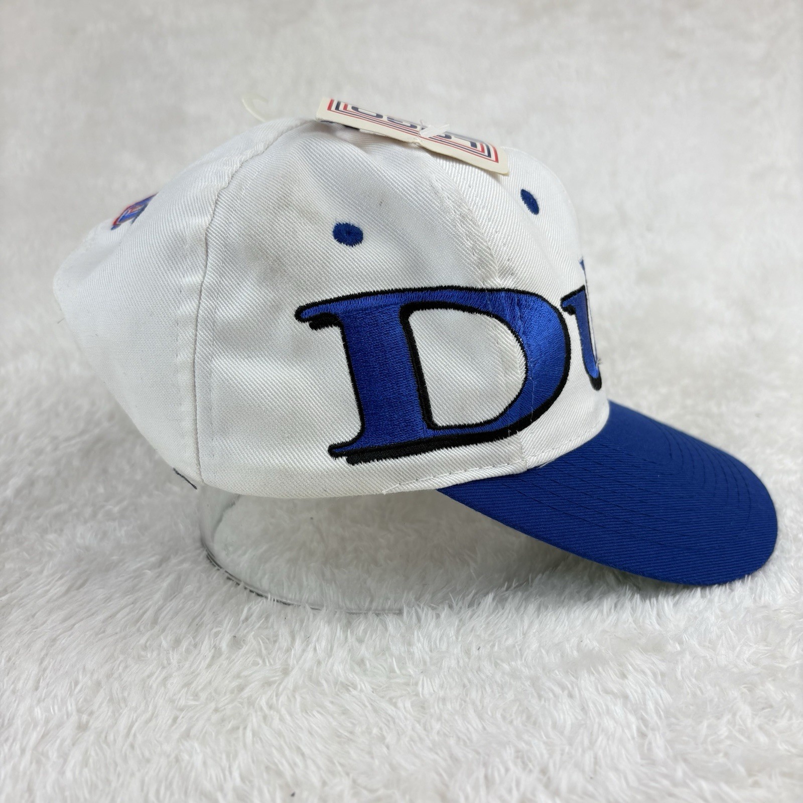 NWT VTG Duke Blue Devils Logo 7 Side Spell Out Snapback Cap Hat - Embroidered