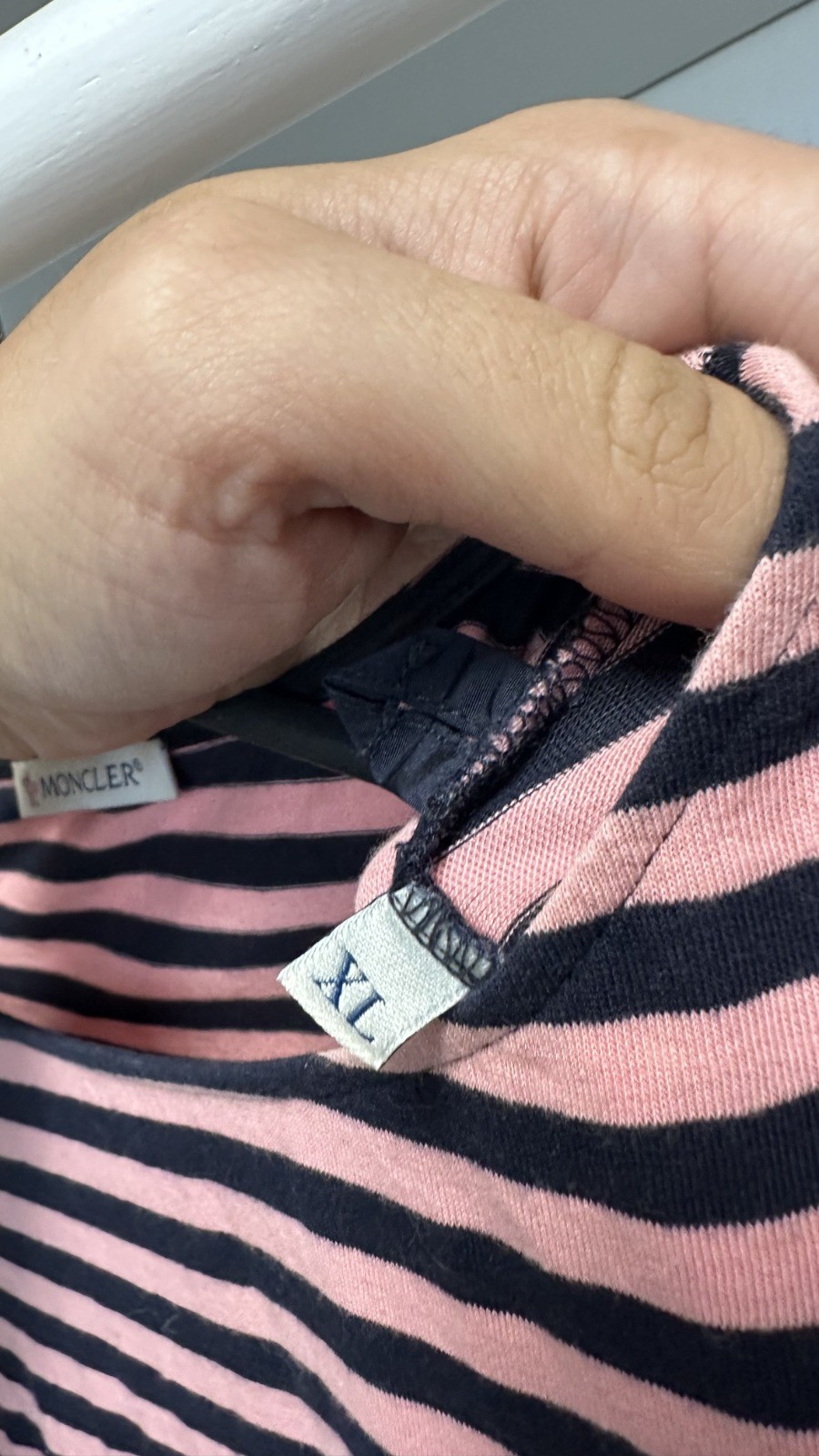 Moncler Women's Maglia Girocollo Multicolor Stripped Sweater Size XL thumbnail 8