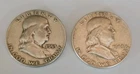 1953 D, 1963 D  franklin half dollar. very fine uncertified