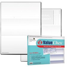 UV Secure Check Paper- Blank Check Stock Business Check On Top, Canvas, 55 Count