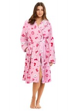 Dreams  Co. Plus Size Dreams  Co Plush Hooded Wrap Robe