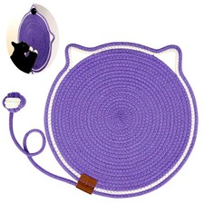 Cat Scratching Post Pad Mat with Ball Toy Scratcher Round Circular Non Slip