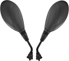 HIAORS 8mm GY6 Scooter Rearview Mirrors for TaoTao Znen Lance Oval, Black 