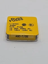 5pcs - Bussmann AGC-1/32 250 Volt 1/4 x 1-1/4 Fast Acting Glass Fuses (4D3)