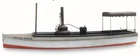 Artitec 387461 Steamboat African Queen Waterline Ready Made Model H0/00 1:87 Pod