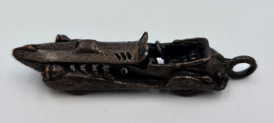 Vintage convertible Race car ROACH CLIP  1970s-1980s Bronze color