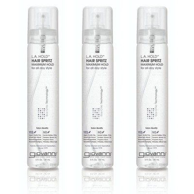 GIOVANNI L.A. Hold Hair Spritz - Maximum Styling 5 Fl Oz (Pack of 3) 