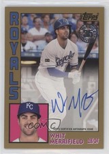 2019 Topps 1984 Topps Baseball Auto Gold /50 Whit Merrifield #84A-WM Auto 4r3