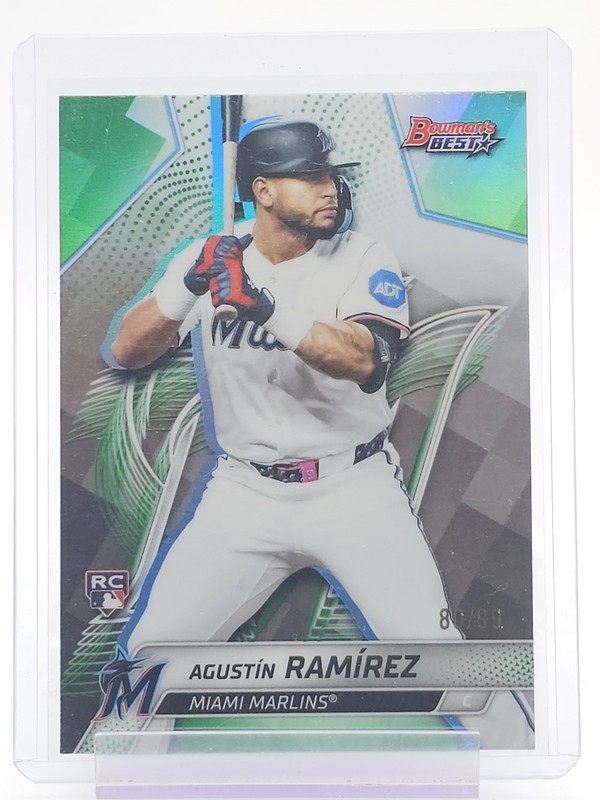 AGUSTÍN RAMÍREZ 2025 BOWMAN'S BEST BASEBALL ROOKIE GREEN /99 #16 MARLINS Q7183