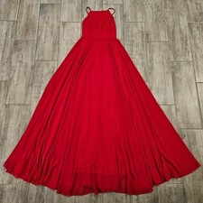 Lulus Dress Womens Size S Red Spaghetti Strap Criss Cross Open Back Maxi Gown