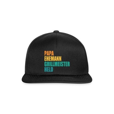 Ehemann Grillmeister Papa Held Snapback Cap