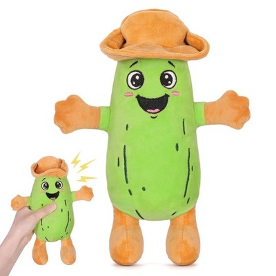 A AIFAMY Yodeling Plush Pickle - 10 Hilarious Singing Cucumber Toy 10 inches 