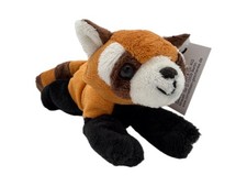 Kuscheltier Roter Panda Plüschtier niedlich liegend Länge  22 cm Braun