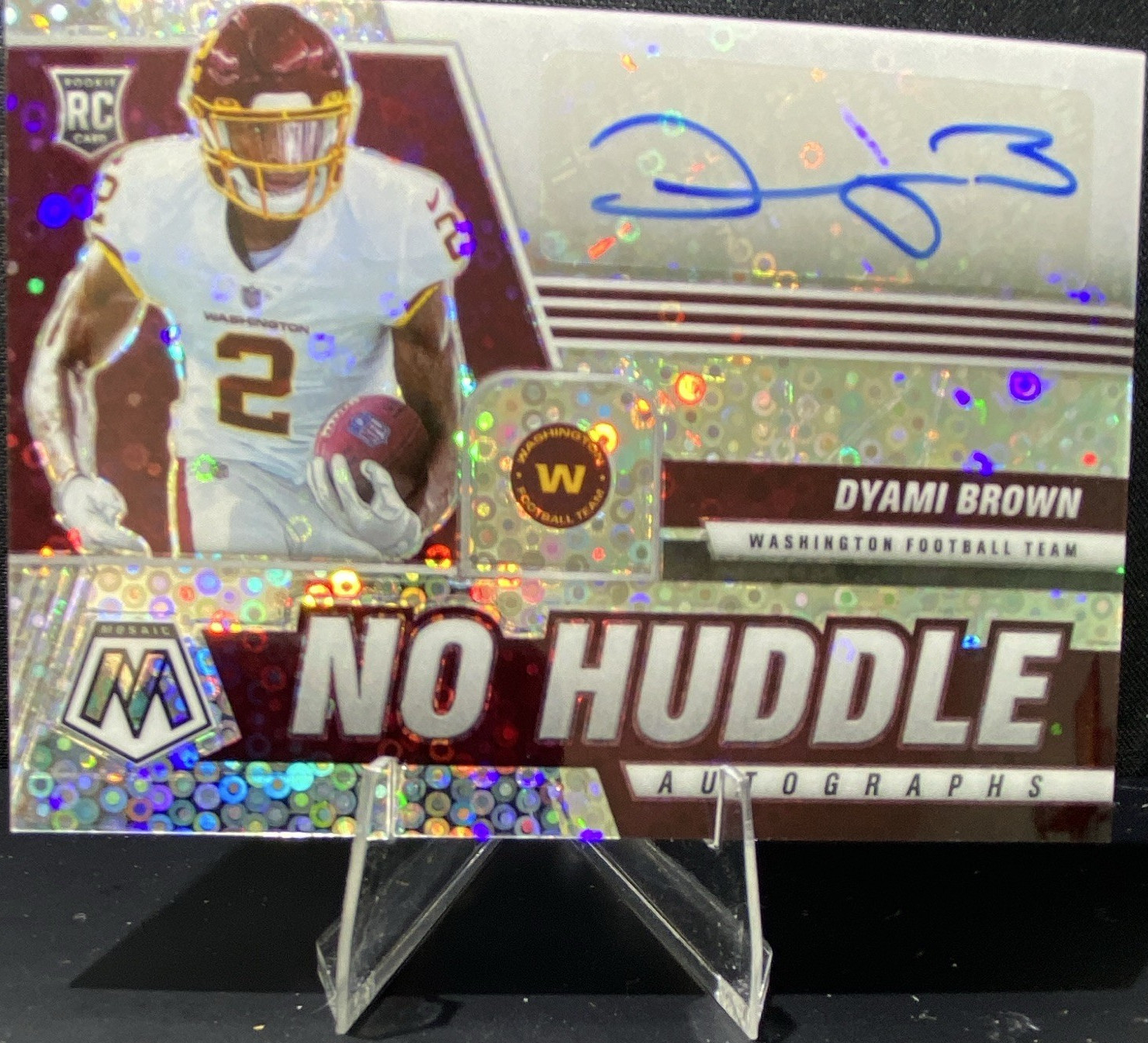Dyami Brown Panini Mosaic Autographs No Huddle #DYB Base