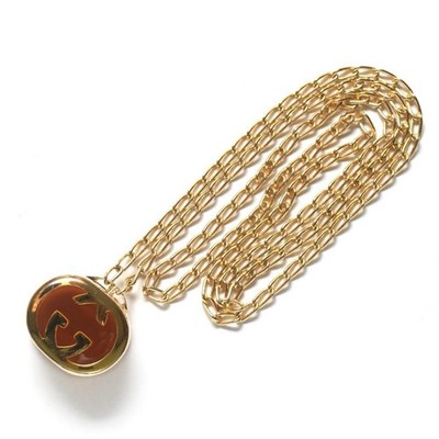 Gucci Old Gucci GG Interlocking Pill Case Necklace Pendant Vintage F6
