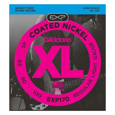 Used D'Addario EXP170 Coated Nickel Regular Light Long Scale Bass Strings