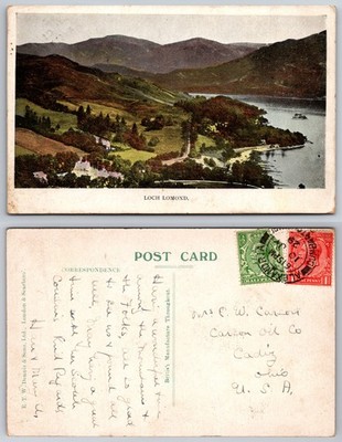 Loch Lomond Landscape Hillside Lake Postcard