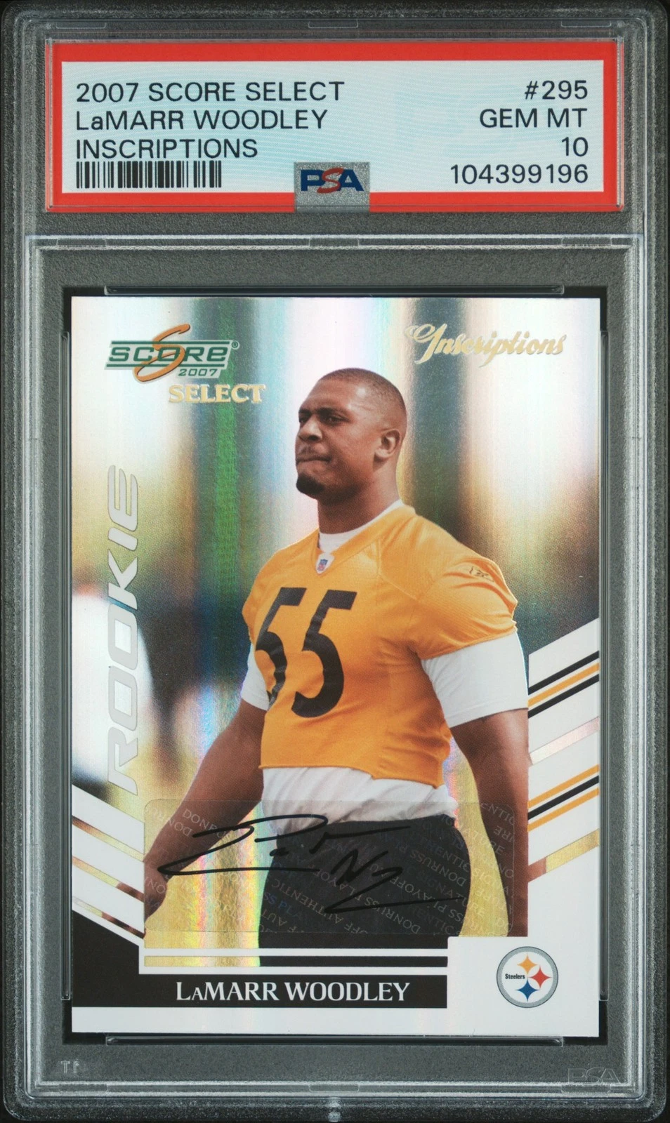LaMarr Woodley Score Select #295 Inscriptions