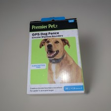 Premier Pet GIF00-18024 GPS Dog Fence Circular Wireless Boundary 20 lbs 6 Month
