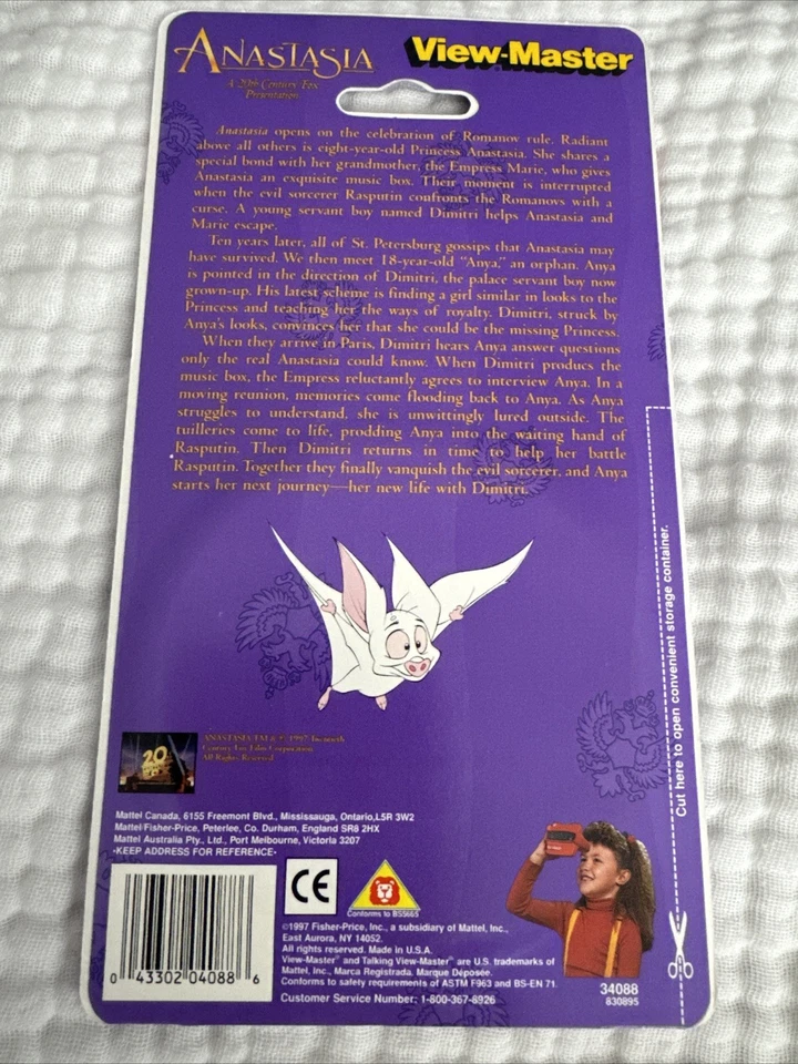 SEALED Anastasia with Bartok Don Bluth Cartoon Film Movie view-master Reels Pack - Image 3 of 3