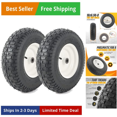 #ad 2 Pack Pneumatic Tires on Rim Universal Fit Lawn Mower and Yard Tractor Whe... $151.22