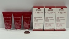 3 X CLARINS Super Restorative Day Cream Mini Size 5ml/0.1oz EACH, NEW IN BOX