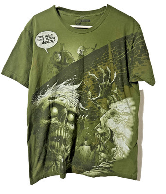 Every Night I Have the Same Dream Tommy Moore Green Zombie Tee Shirt Size Large