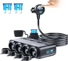 Cigarette Lighter Splitter Adapter 216W 4 Socket Heavy Duty Truck Car USB Chager