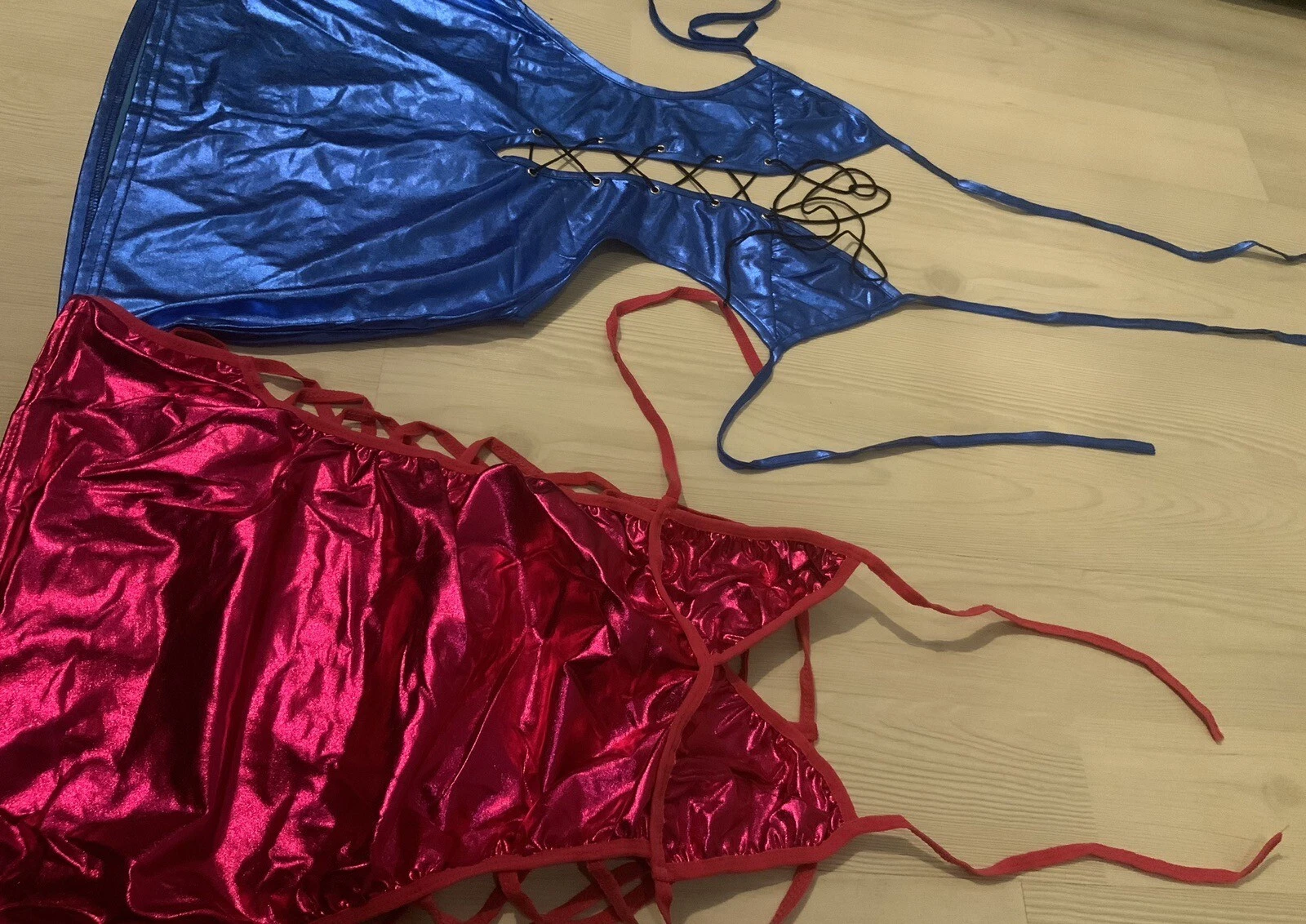 Mini abito aderente babydoll rosa caldo sexy San Valentino X2