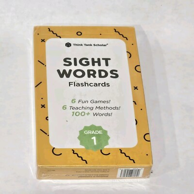 NEW 1st Grade Sight Words Flash Cards Think Tank Scholar 100+ Words, 6  Games | eBay