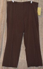 Dialogue Seasonless Micro-weave Twinstretch Tru-waist Pants Espresso 28w/3x  New