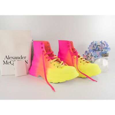 Alexander McQueen Lt Edition Tread Slick Neon Coated High Top