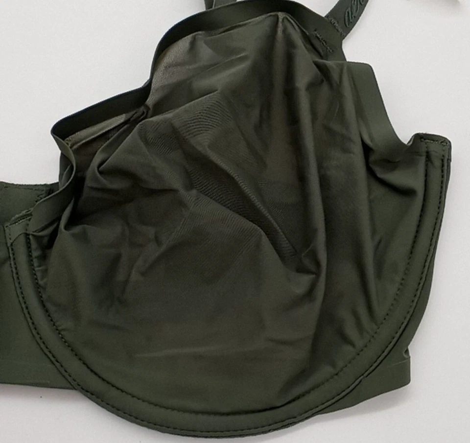 Sujetador Aerie para mujer 34D SMOOTHEZ microfibra sin forro transparente verde palma real 34D Foto 2 de 4