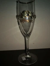 Rawcliffe Bride & Groom Toasting Flute Wedding Glasses Vintage Pewter Doves New