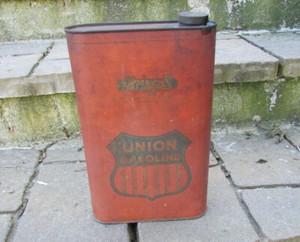 Vintage 1925 Union Gasoline Carigas Emergency Gas Can Tank 1 gallon - very rare!