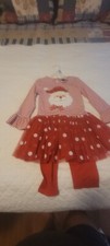 4t Counting Daisies Christmas Santa 2 oc legging set