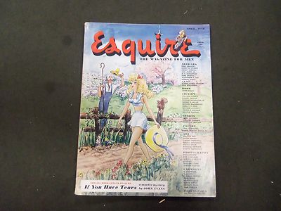 1948 APRIL ESQUIRE MAGAZINE - NICE ILLUSTRATIONS, COVER AND ADS - ST 2744