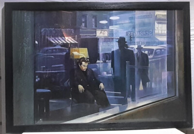 Bild mit Holzrahmen ''Reflection von James Dean''  von R. Casaro