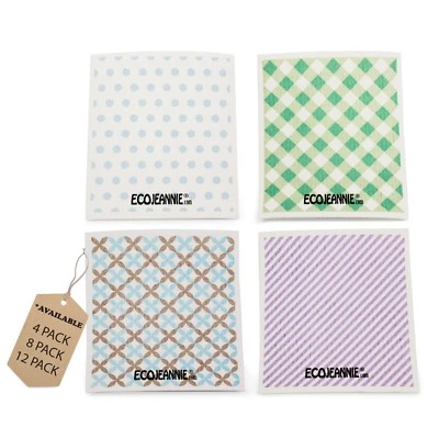 New EcoJeannie Eco-Friendly Cleaning Cloth 100% Biodegradable Cellulose Sponge - Picture 1 of 13