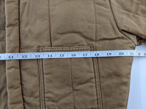 Mono aislante RedHead de colección para hombre M marrón tostado lona acolchado forrado garra cremallera - Imagen 9 de 14