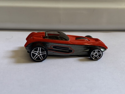 Vintage Hot Wheels Shredded Race Car Red 2004 Diecast Loose 1/64 Chrome Rims