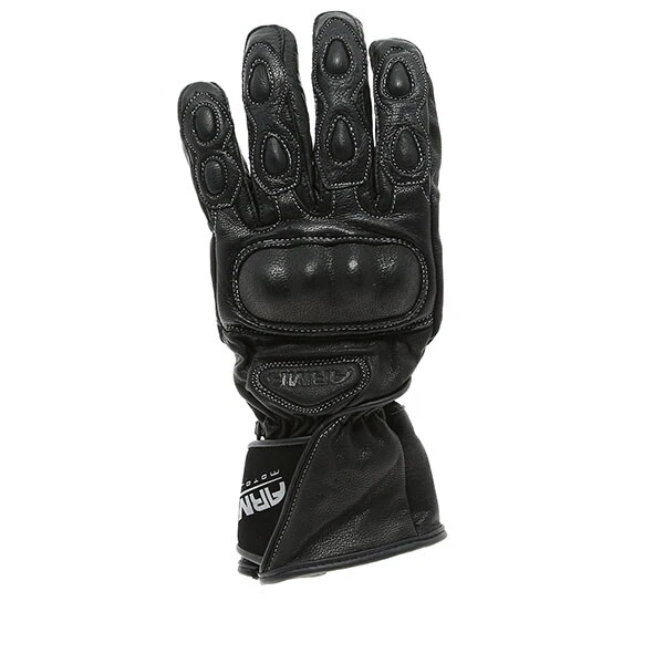 ARMR MOTO WPS340 WATERPROOF WARM THERMAL LEATHER MOTORCYCLE GLOVES BLACK