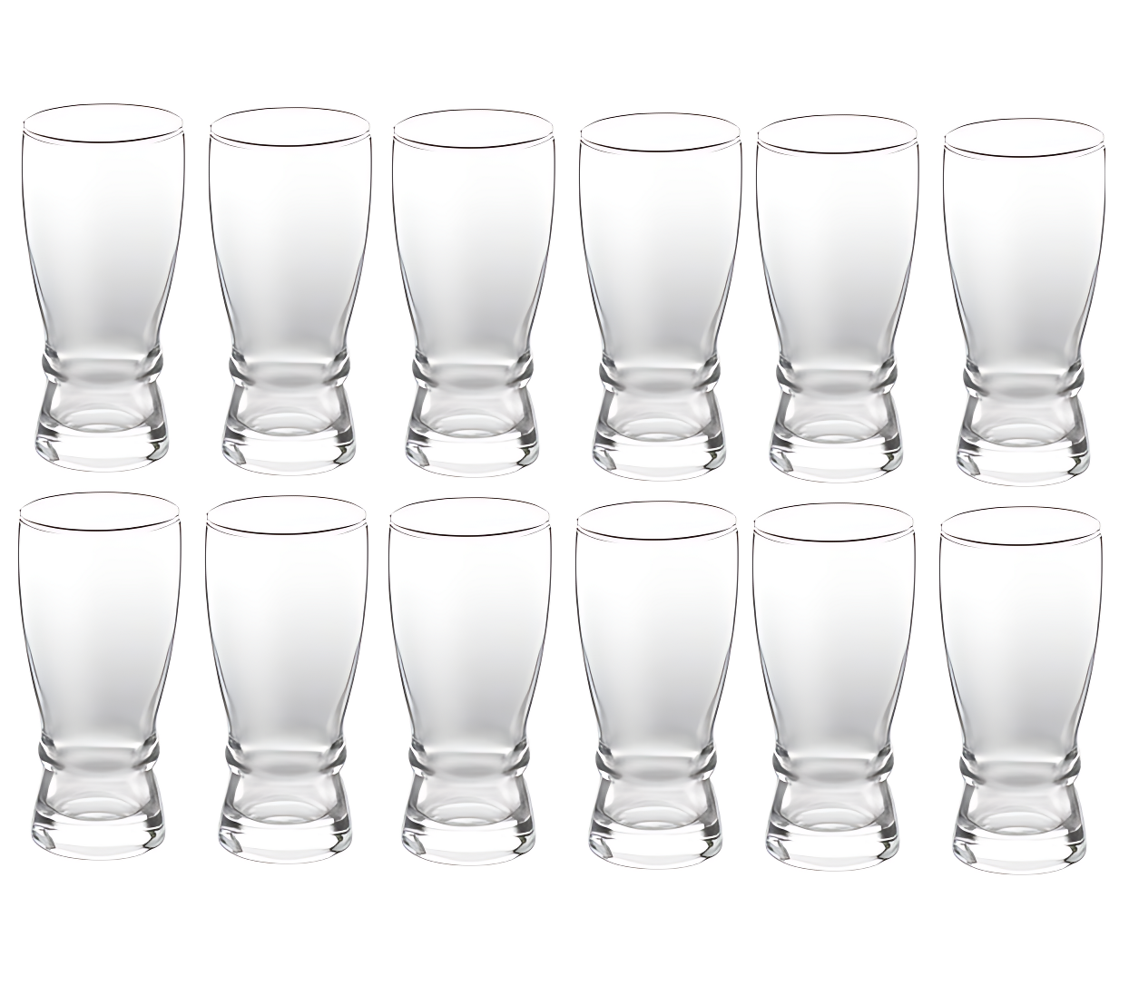 Tumbler Drinking Glasses 24Pcs Tall Clear Glass Water Whisky Glass