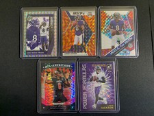 Lamar Jackson Lot (5) Mosaic Orange Prizm + Swagger + Pink All American 2nd year