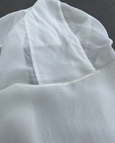 Stunning Women's ANNETTE GORTZ Layered Lagenlook Avant Garde Jacket Coat White M image 17