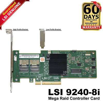 Lenovo LSI MegaRAID 9240-8i SAS 6Gbps 8-Ports PCIe 2.0 RAID Controller 03T6739