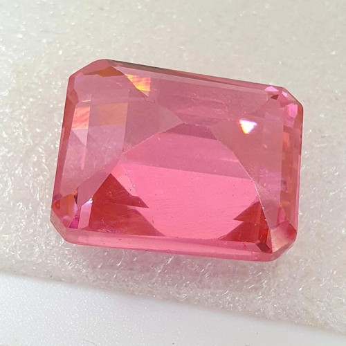 Natural Pink Zircon Certified 64 Ct Emerald Shape Faceted Loose Gemstone - Picture 6 of 6