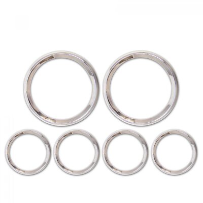 Chrome Mod 5 or 6 Gauge Bezel Kit Cluster Custom Instrument Panel Dash Dashboard